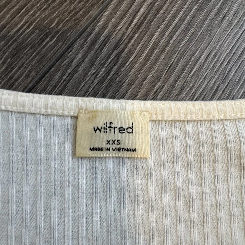 Cream Ribbed Top with Pearl Buttons - Picture 3 of 3